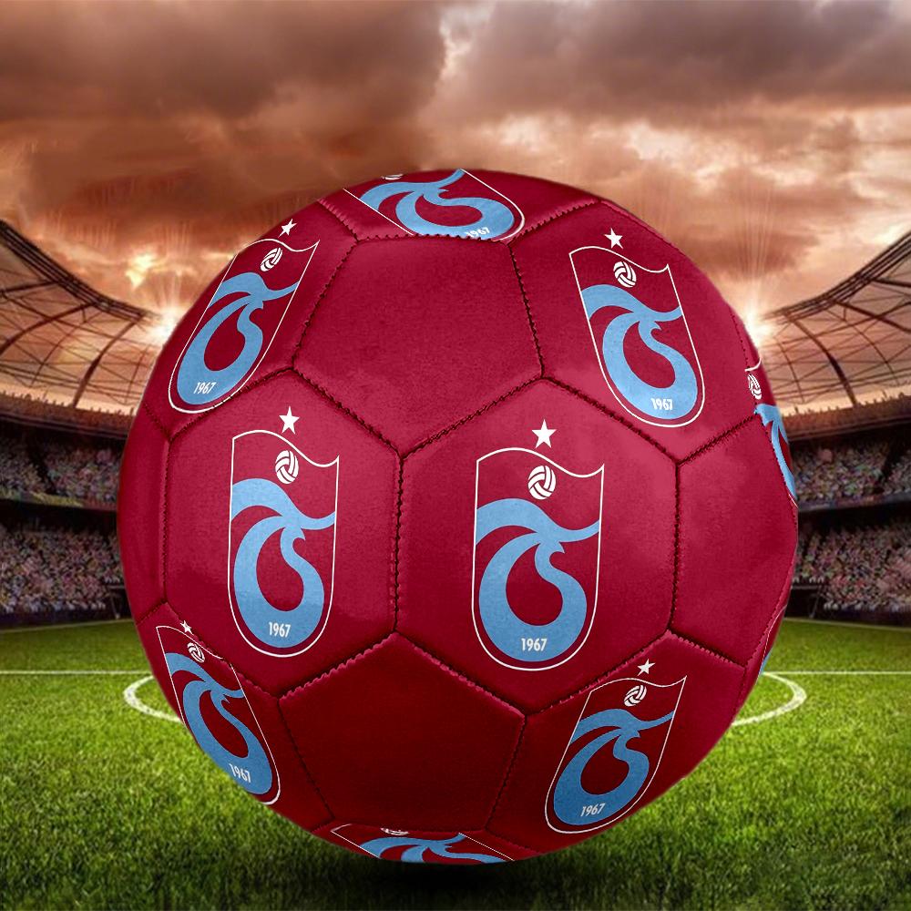 Trabzonspor FC Soccer Ball, Colorful, Suitable for All Ages, Machine-stitched, PVC Material, Competition Grade, Durable and High Bounce
