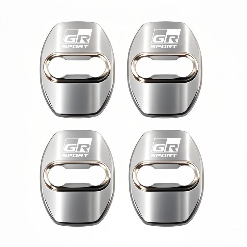 4Pcs Stainless Steel Car Door Lock Cover Case Sticker Accessories For Toyota Corolla Yaris Aygo Prius RAV4 Crown CHR Camry Auris AA9