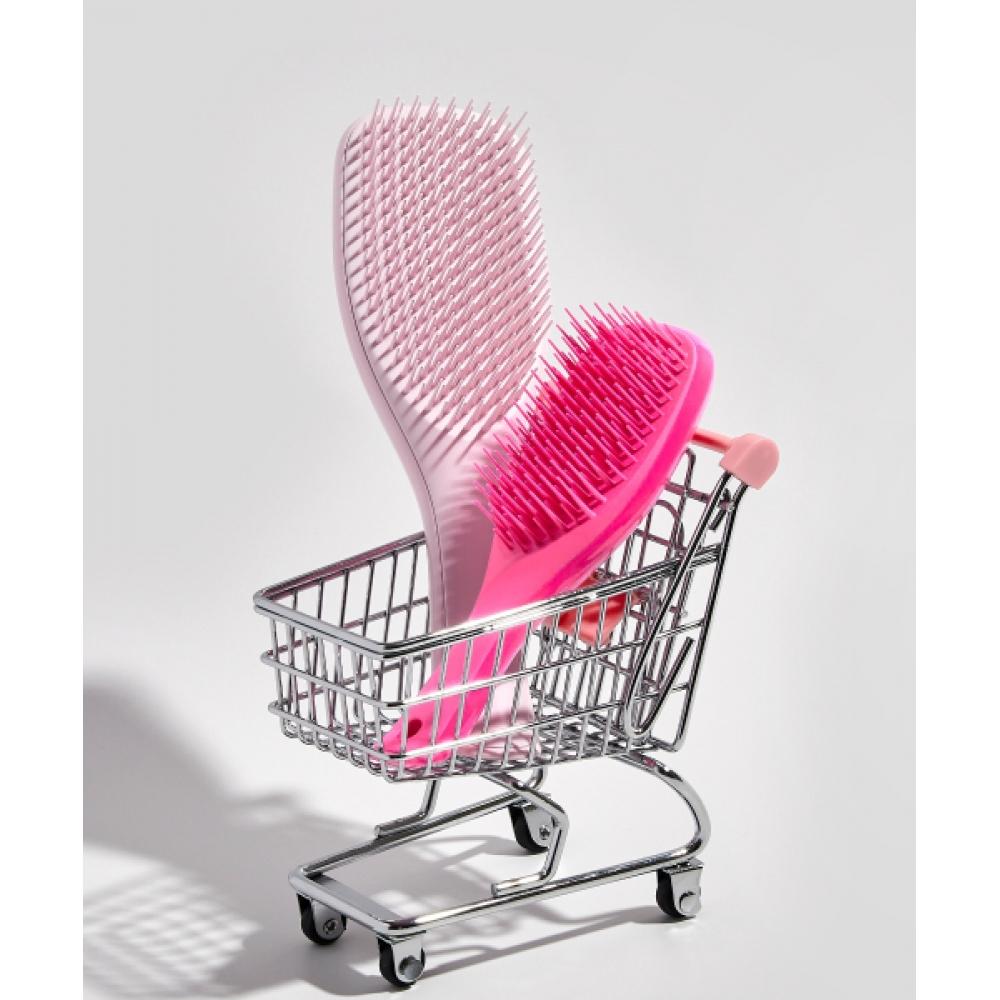 Tangle Teezer Wet deTangler Original Item+mini Pick  + Free Shopping Bag Rosebud and Apricot/Mini licorice black