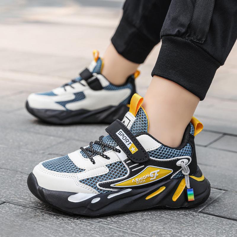 

Летние одноклассники, студенты, средние и университетские сетчатые туфли, спортивная обувь, весенне-осенняя спортивная обувь, новая детская беговая обувь для мальчиков 40