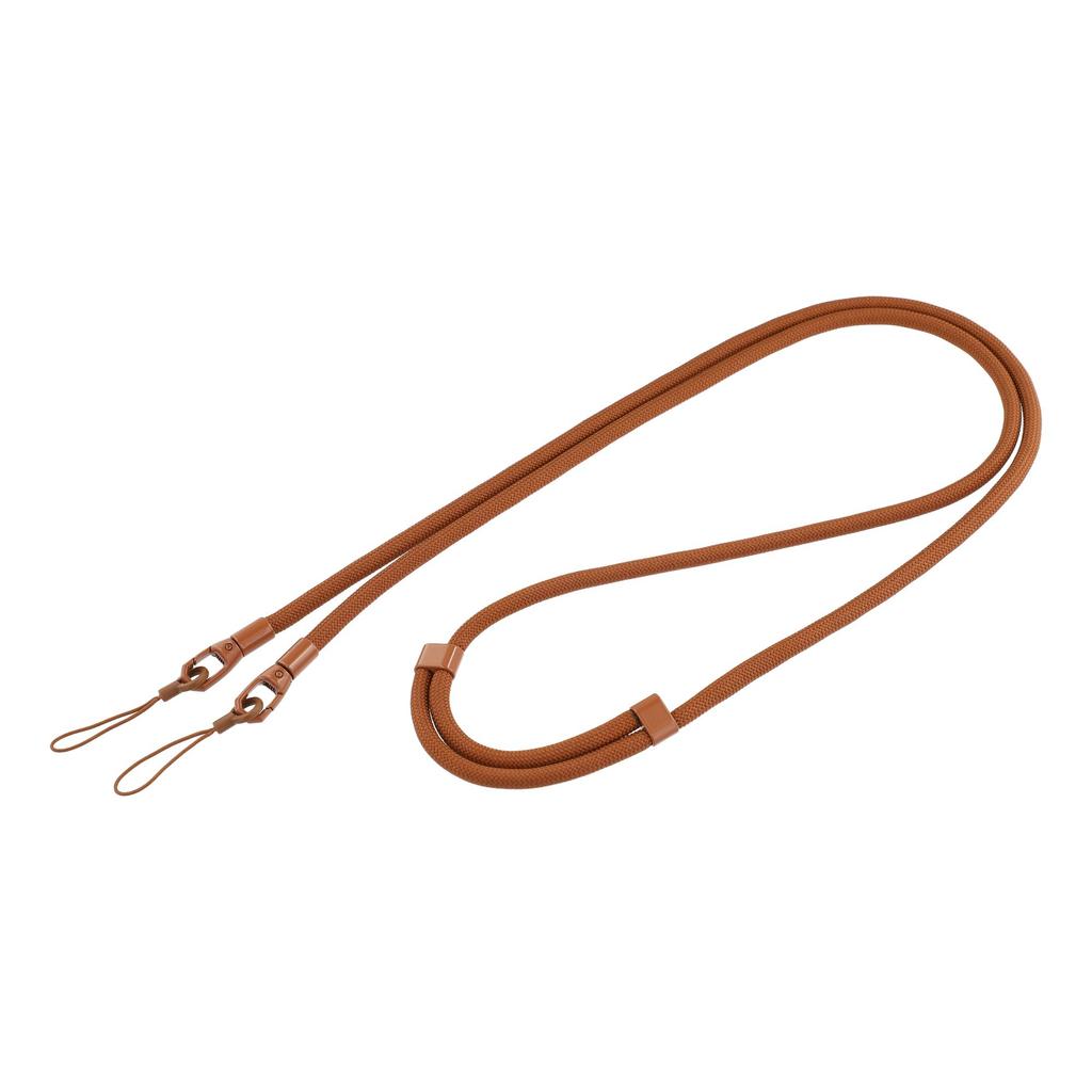 7MM Double Clasp Adjustable Lanyard Polyester Zinc Alloy Shoulder Strap for Dual-Hole Phone Cases