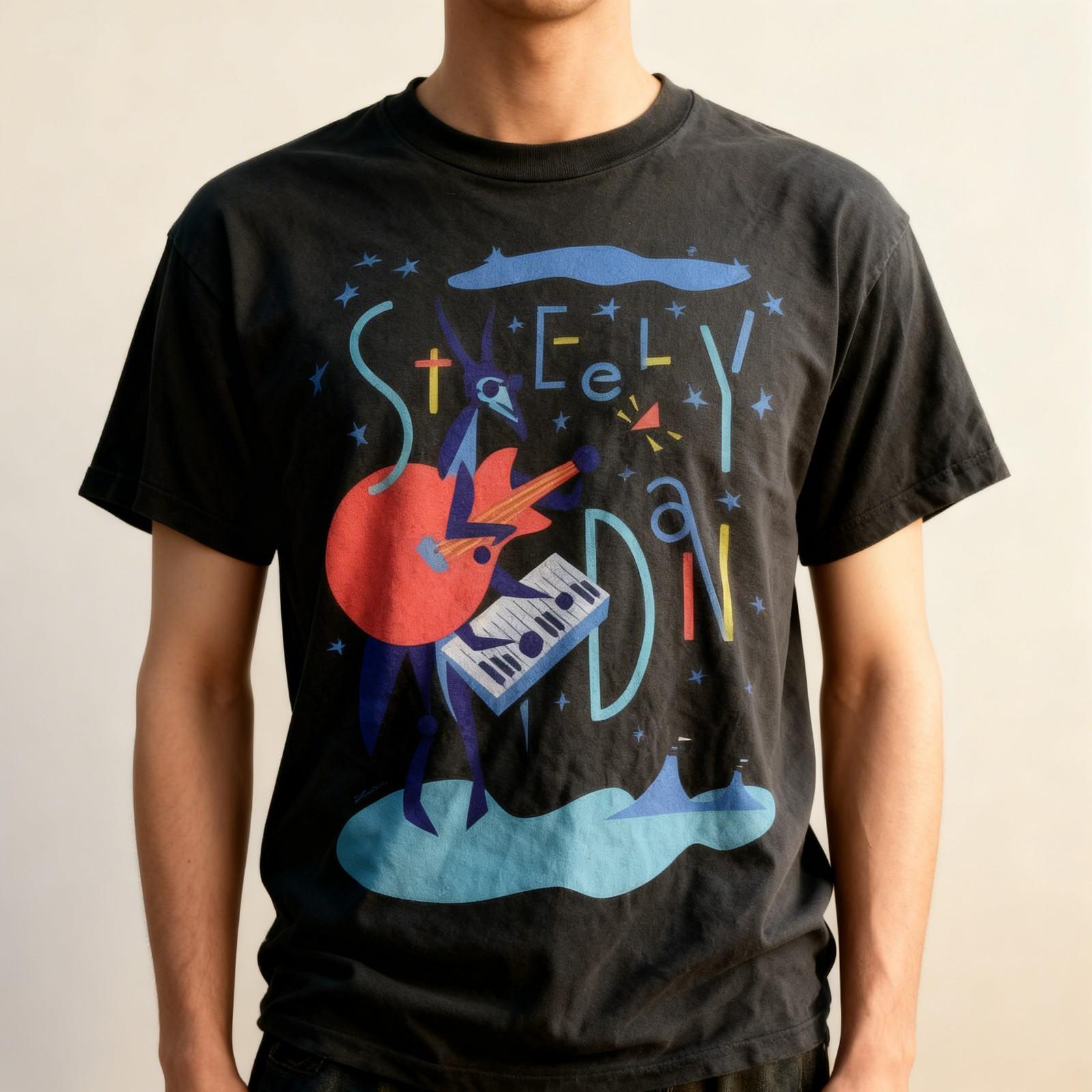1994 Steely Dan Tour Shirt Classic Style Band Charcoal Unisex T shirt Unisex T-Shirt L