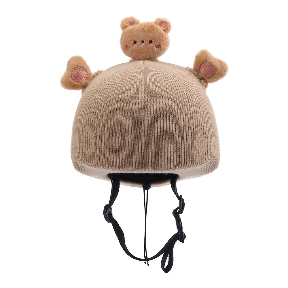 Cute Cartoon Ski Helmet Cover Multifunctional Outdoor Sports Windproof Warm Hat Fun Decorative Wool Hat