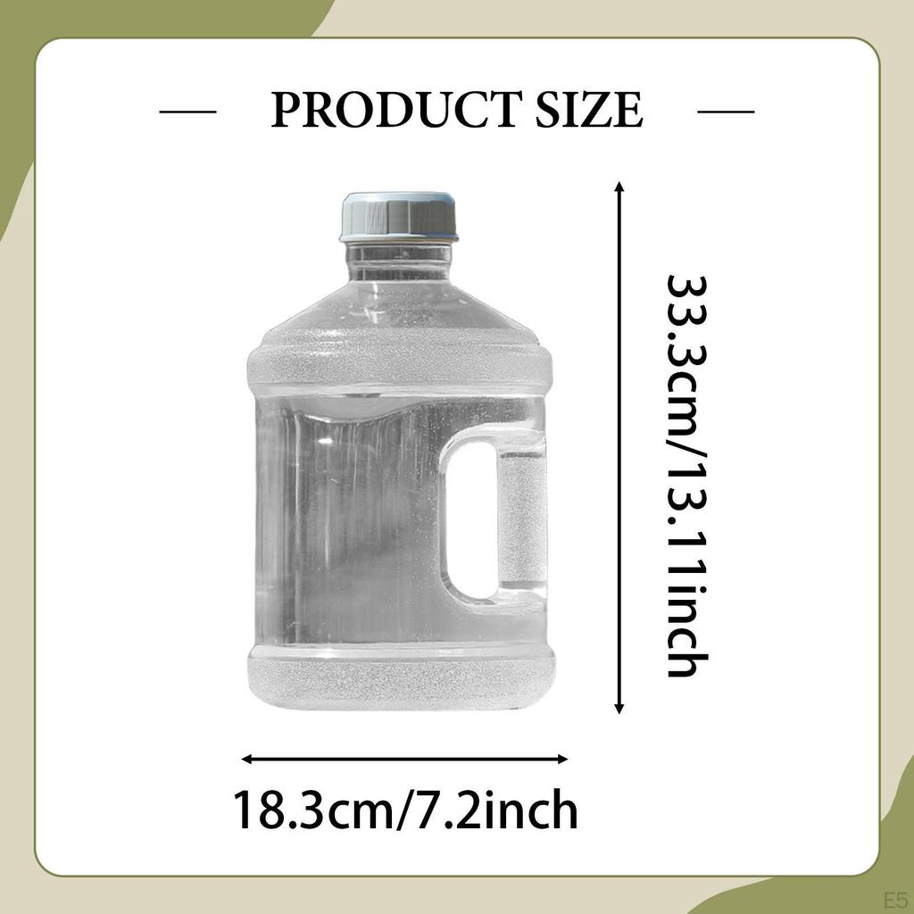 Water Dispenser Bottle Barrel with Screw Lid Clear Round Bucket Storage Container for Picnic Home