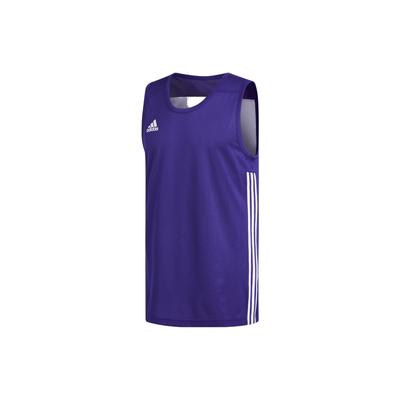Logo Print Reversible Round Neck Sleeveless T-Shirt Men Tops Purple DY6591