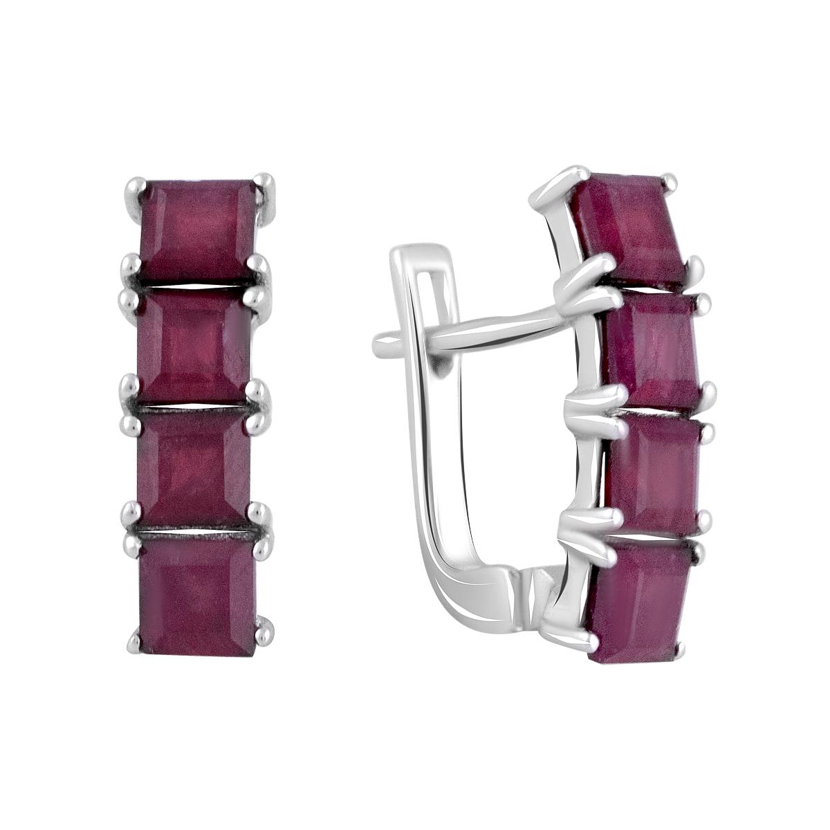 

Срібні сережки з натуральним рубіном 4.15ct (2108436) rubine червоний колір