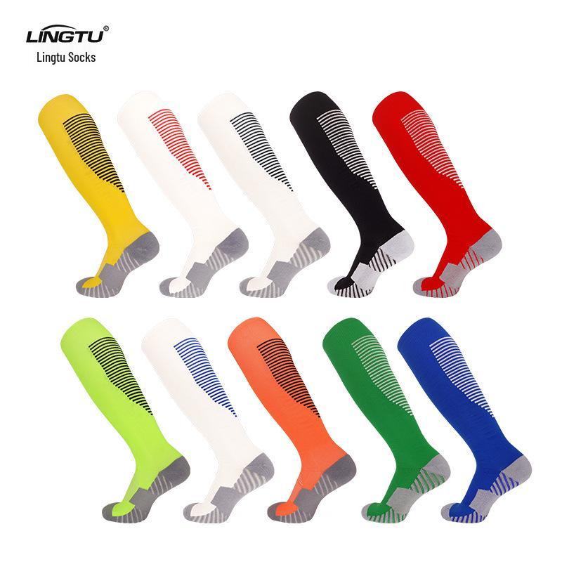 

Men s High-Top Non-Slip Football Socks - Breathable, Sweat-Absorbing, Cushioned Sports Socks 657 Black Green
