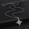 Fashion Celtic-Knot Pendant Necklace Witches-Knot Choker Chain Triquetra-Trinity Charm Clavicle Chain Jewelry Ornament
