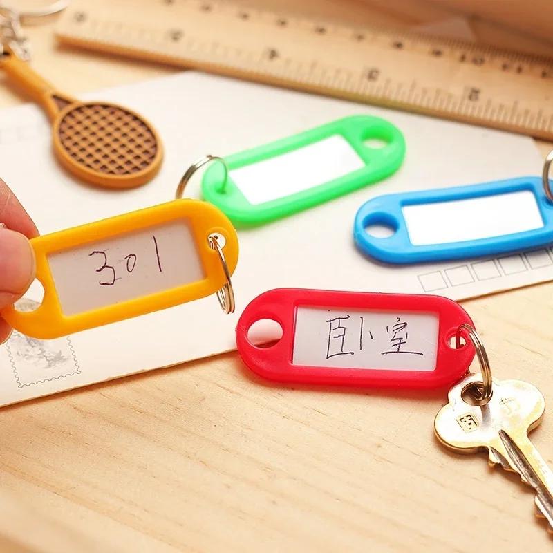 30 Stück Farbige Kunststoff Schlüsselanhänger Schlüsselanhänger Schildanhänger Gepäckanhänger Anhänger Schlüsselzubehör Mini Handtaschen Schlüsselanhänger