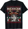 Christmas Cat Reindeer Ugly Xmas Cat Lover Gift Adult Kid T-Shirt