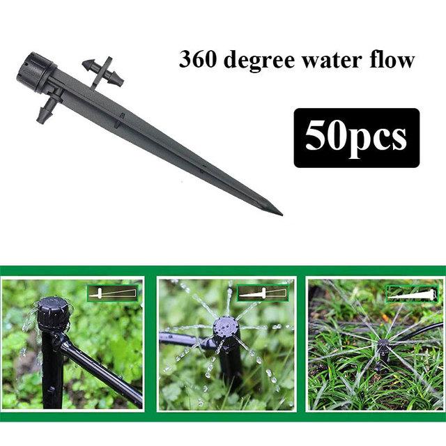 

20/50Pcs Система орошения Капельницы с разъемом Регулируемый поток Капельное орошение Эмиттеры для сада Патио Газон Цветок