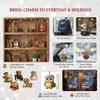 Owl Advent Calendar 2025, 24 Days Christmas Countdown with 24 Mini Figurines, 2D Flat Acrylic Ornament Set for Holiday Decoration,
