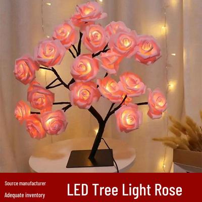 LED Rosenblume Raumdekoration Nachtlicht: Modernes Wohnatmosphären-Ornament