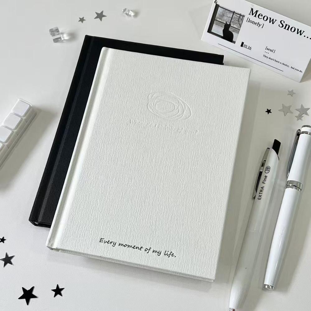 

INS Blank Inner Pages B6 Notebook Hard Shell DIY Scrapbook Travel Journal Diary Book School Office білий