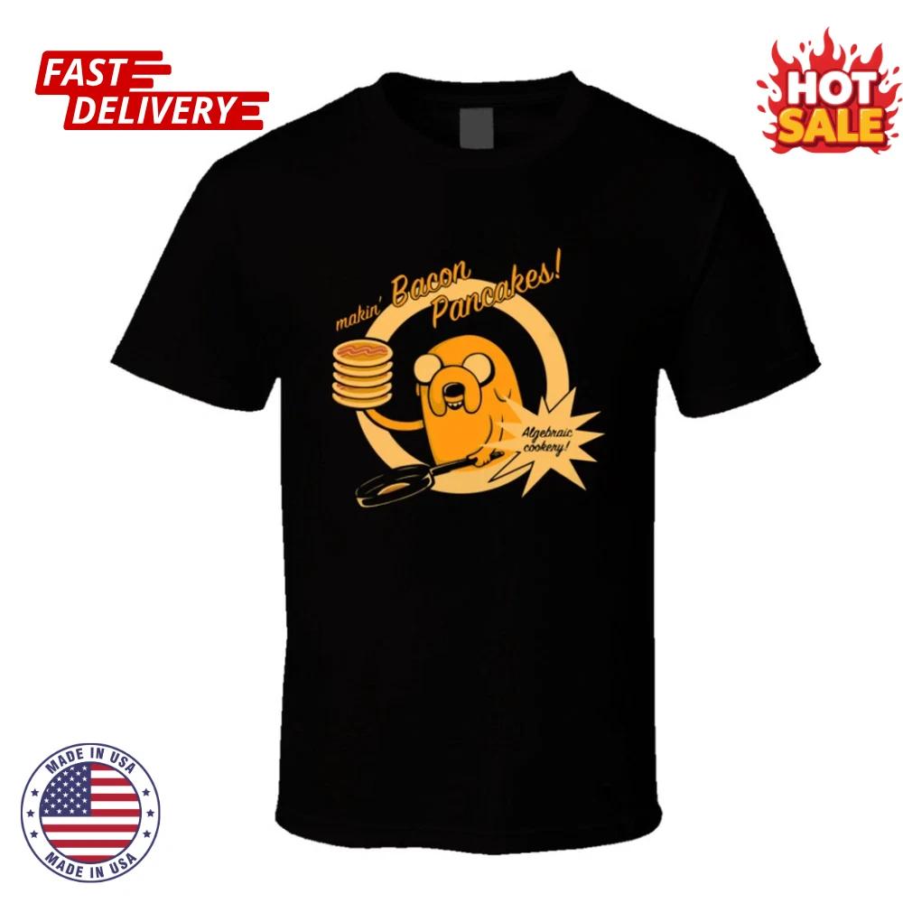Funny Bacon pancakes Inspired t-shirt adventure time tee jake and finn S-5XL new S