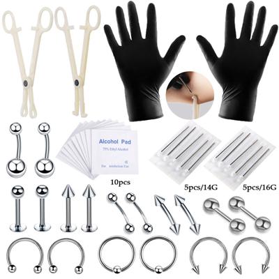 42-teiliges 8-mm-Tattoo-Werkzeugset für Lippen, Augenbrauen, Ohrstecker, Bauchnabelring, Körperpiercing