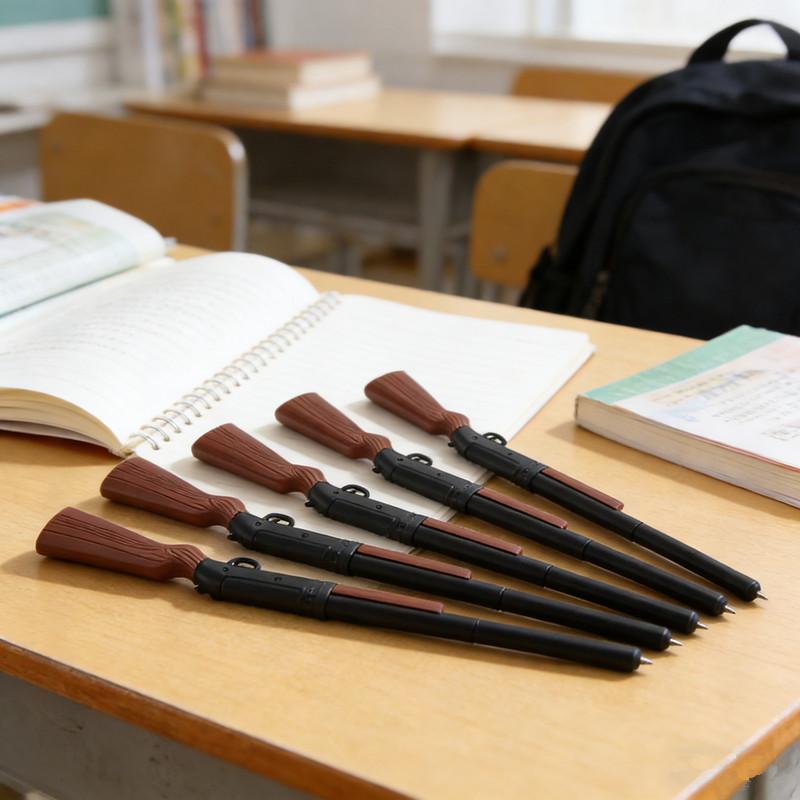 5Pcs Unique Design Smooth Writing Gun Pen, Pen Gun, Writing Instrument,Office Supplies, Stylish Pen, Fun Stationer,Ballpoint Pen