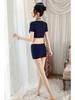 Sexy Lingerie Nightclub Stewardess Uniform with Open Cup and Bodycon Skirt - Temptation Secretary Set 079