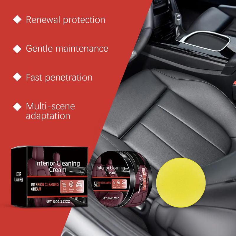 Car Leather Repair Cream Automotive Interior Leather Cleaning Cream Multifunctional Car Interior Cleaner Paste For Seats Luggage