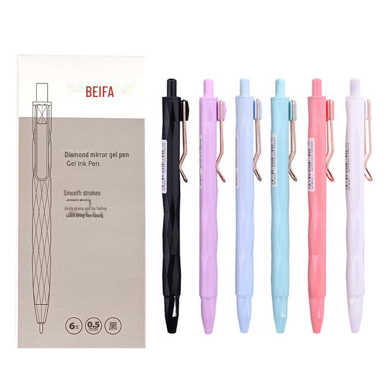 

Гелевая ручка Beifa Cross-Border Crystal Diamond Morandi Signature Style 0.5mm Black Refill