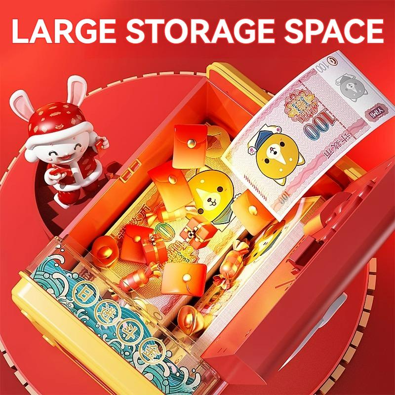 Sparschwein für Kinder, Geldautomatencode, Fingerabdruck-Entsperrung, Spardose mit Musikgeschichte, Sparschwein-Spielzeug für Kinder, Weihnachtsgeschenke für Jungen und Mädchen