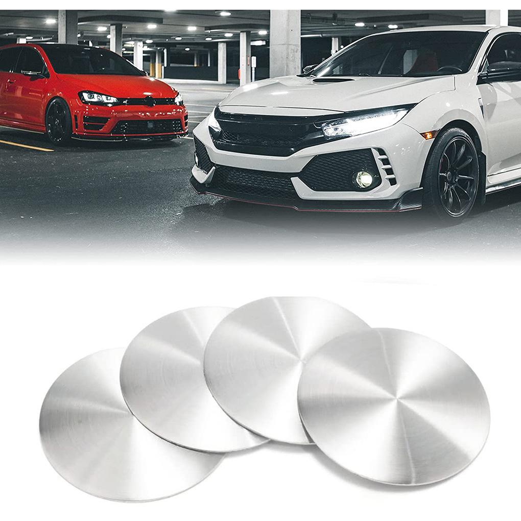 4pcs Car Universal Wheel Hub Caps Emblem Badge Decal Sticker Dustproof Plating Magnetic Stickers Strong Stickiness