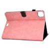For iPad Pro 11 (2025)/11 (2024) Cowhide Texture PU Leather Stand Tablet Case Card Holder Cover with Pen Holder Loop