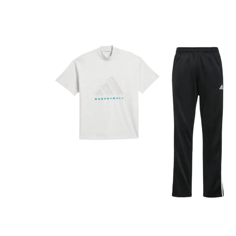 

Adidas The 2024 Collection Chapter 03 Sports Lifestyle Pullover Short Sleeve Top Mid Rise Long Pants Casual Sports Set Men sets TR30PR-BW+IW5645 L