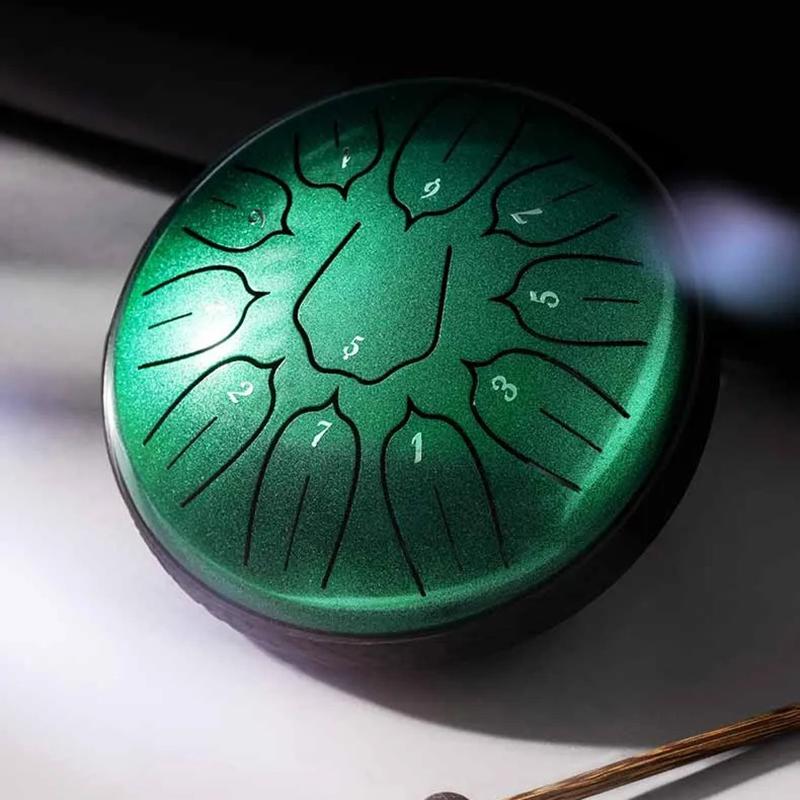 6 Inch 11 Notes Tongue Drum Professional Practice Percussion Instruments Accessories Small Portable Tongue Drums Gift