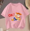 2026 Toy Story Cartoon Hot Sale 2D Print Casual Summer Short Sleeve Tops For Teenagers Boys Girls