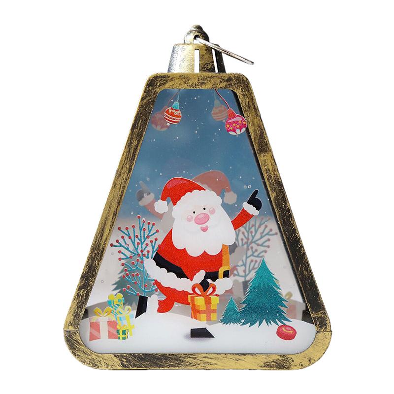 Christmas Retro Wind Lamp,Christmas Led Candle Holders,Snow Globe Lantern Santa Lighted Gifts,Winter Xmas Illuminated Ornament