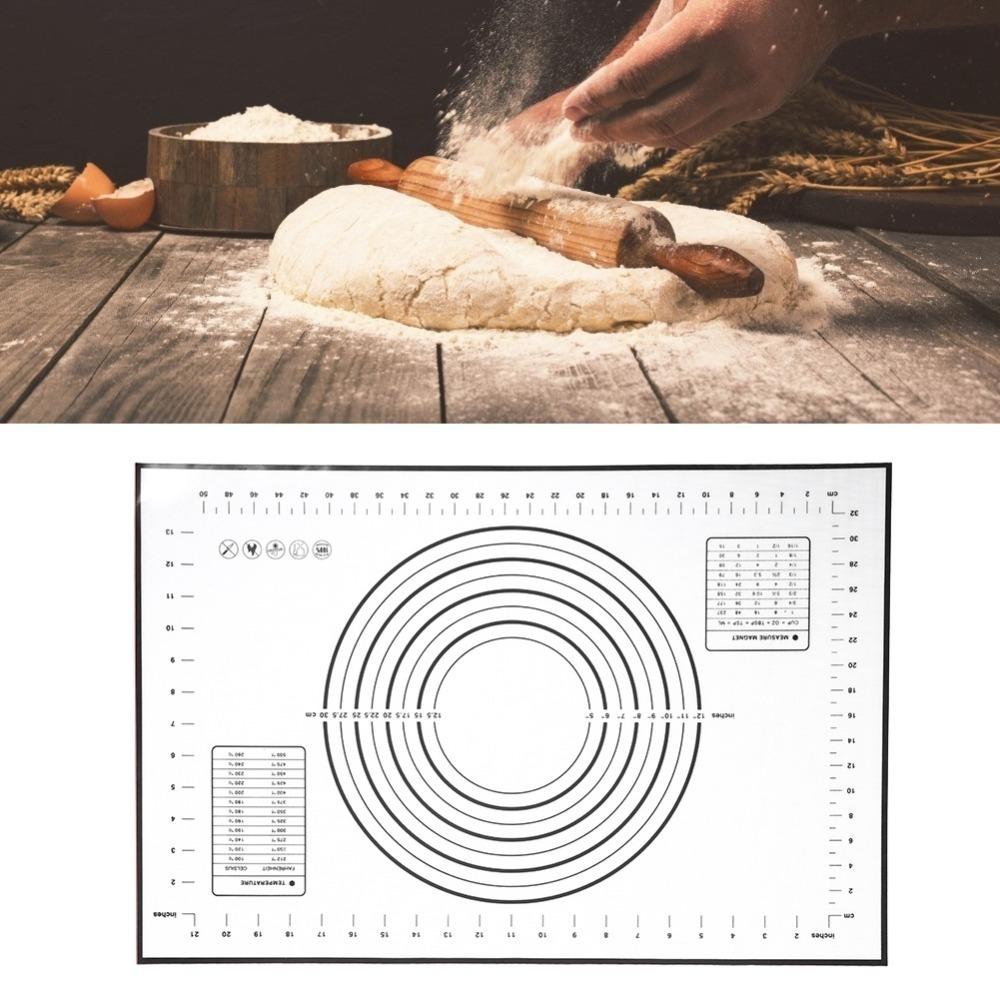 16x24 Inch Nonstick Baking Mat Measurement Guides Pastry Mat Silicone Baking Mat  Pie Crust Fondant чёрный