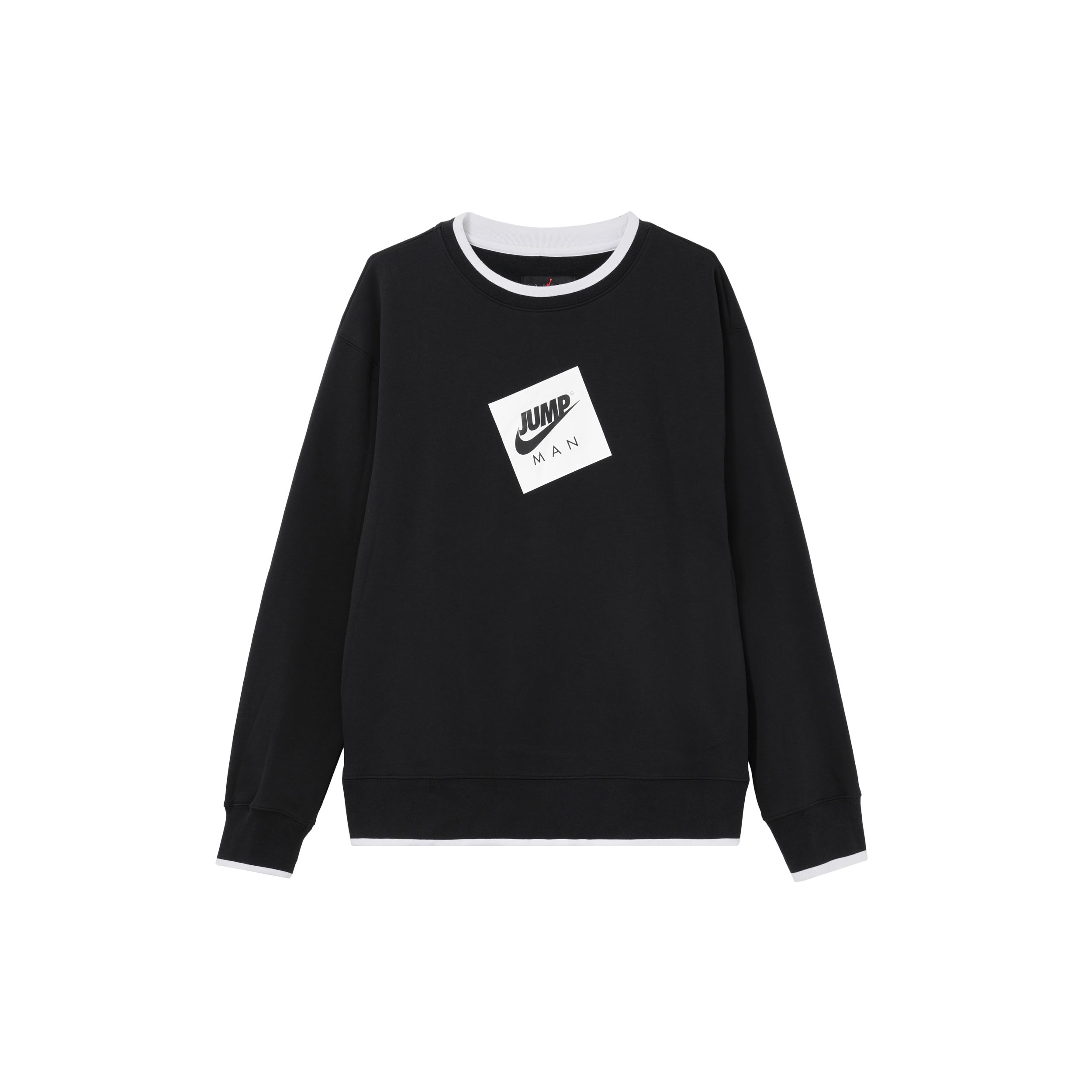 

Пуловер с круглым вырезом Jordan Contrast Logo Patch, мужская толстовка черного цвета DV4524-010 L