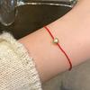 Women's 2024 Minimalist Diamond Beaded Bracelet - Exquisite Red Rope Jewelry