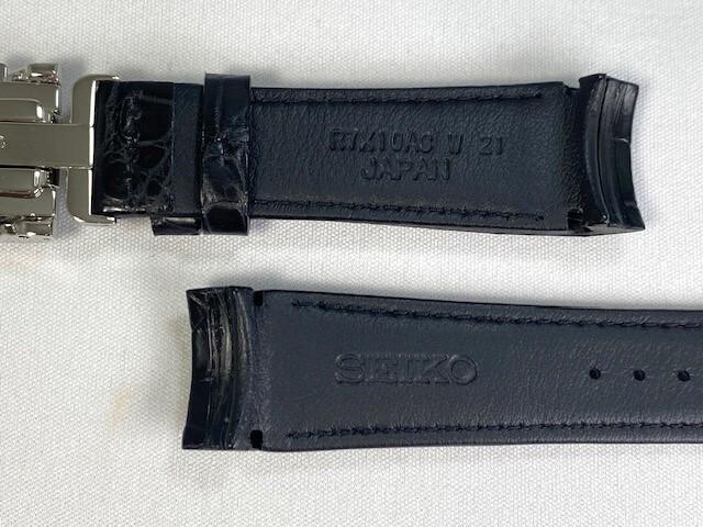 R7X10AC SEIKO Astron 21mm Leather Strap Crocodile Black 5X Series