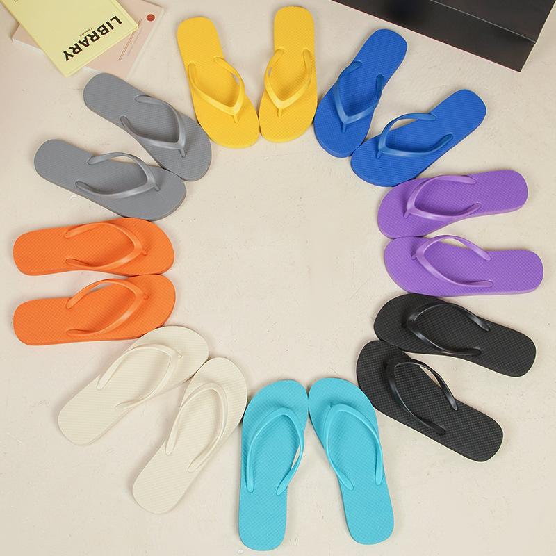 Beach Flip-flops Cool Slippers Women's Fashion Solid Color Versatile New Simple Classic Soft Bottom Summer Flip-flops Women