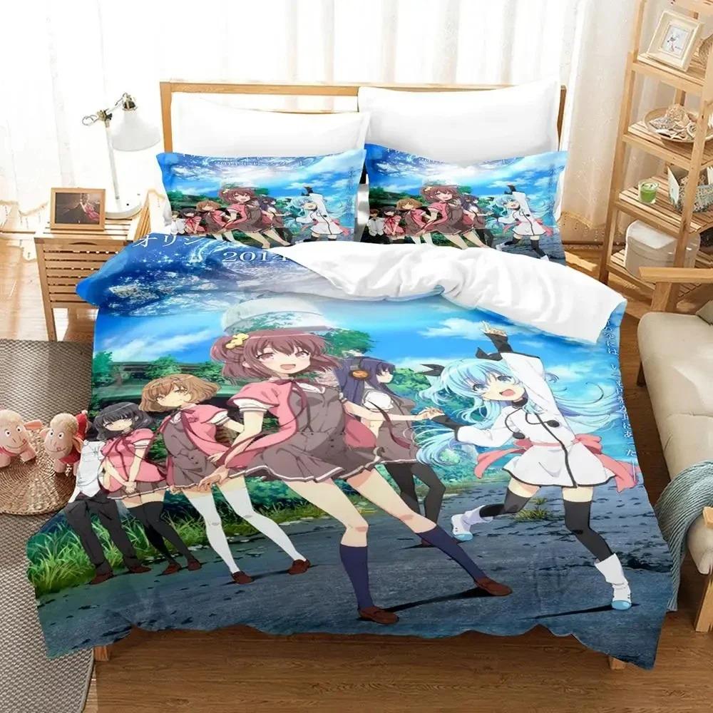Anime Celestial Method Sora no Metho Bedding Set Duvet Cover Bed Set Quilt Cover Pillowcase Comforter king Queen Size Boys Adult
