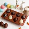 Molde de Silicona para Hornear Huevo de Pascua Molde Flexible Antiadherente para Chocolate Pastel Pudín Gelatina Reutilizable Fácil Desmoldeo Herramienta para Hacer Postres Jabón Casero