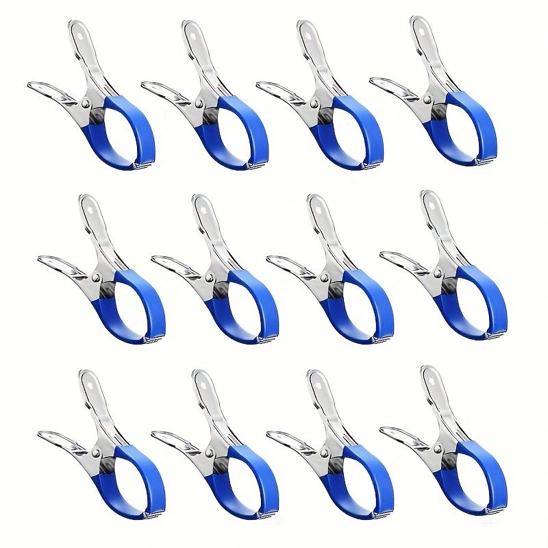12pcs Pool Cover Clamps - Secure Locking Spring Mechanism, Corrosion-Resistant Stainless Steel Clips for Above-Ground Pools - Pool Accessories