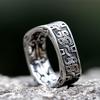 New Arrival Stainless Steel Viking Celtic Knot Ring For Men Punk Hip Hop Jewelry Gift Square Design