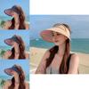 Fashion Summer Sun Hat For Women Large Brim Polyester Sunshade Casual Outdoor