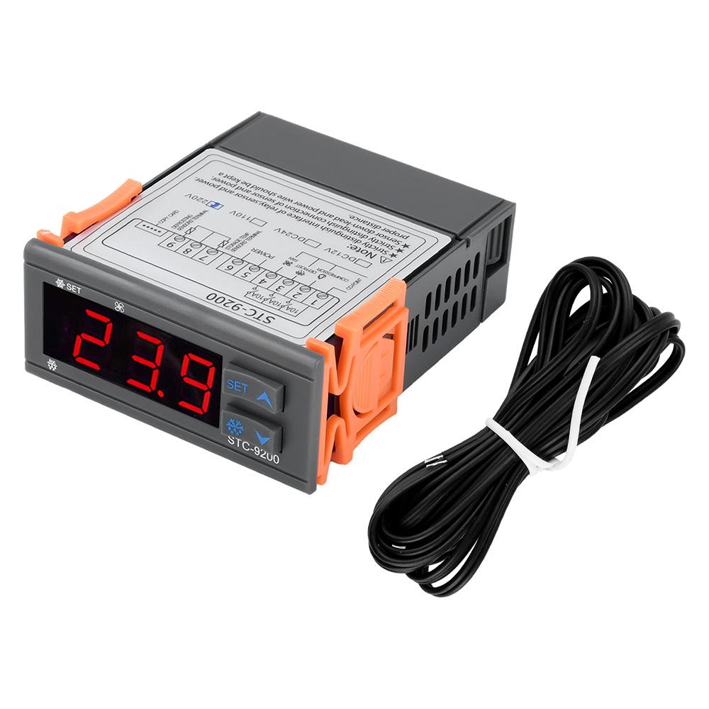 

STC-9200 Heating Temperature Controller Digital Display Intelligent Fully Automatic Universal Freezer Refrigerator Cold DC 24V