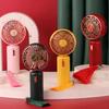 Portable Pocket Fan with Tassel Chinese Style 2 Speed LED Night Light USB Rechargeable Mute Handheld Mini Cooling Fan Summer Home Travel Outdoor
