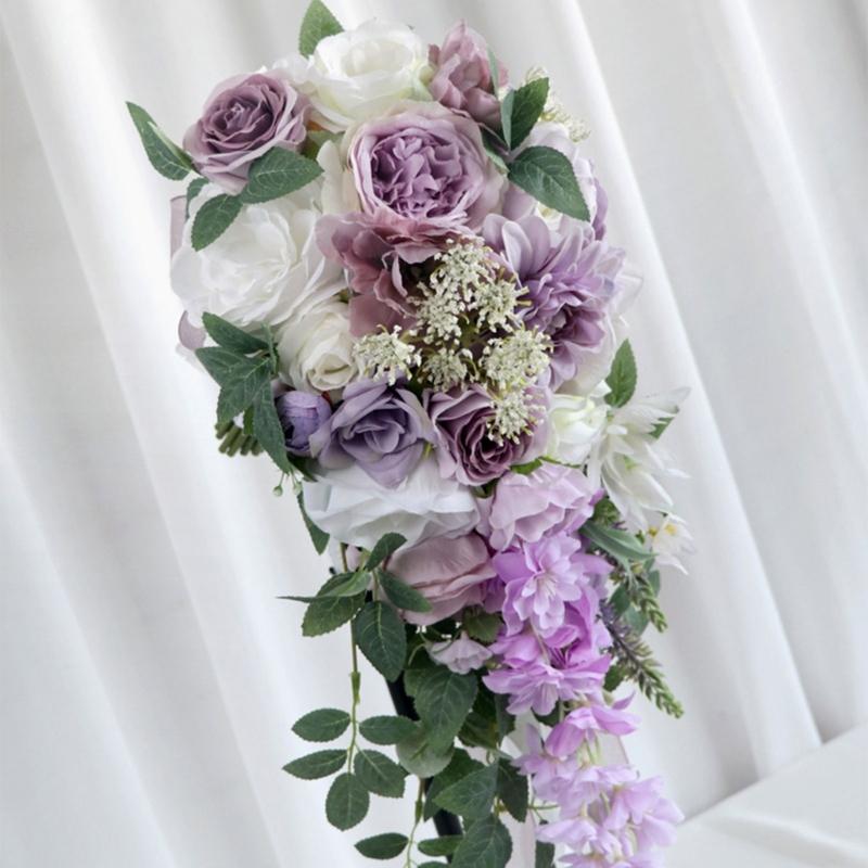 Delicate Water Drop Flower Bouquet Proposal Artificial Flower Bunch Unique Water Drop Flower Cluster Artificial Flower