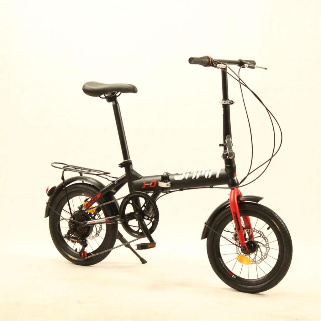 Sanhe Ma 16" Folding Lightweight Bicycle with Disc Brakes - Adjustable Speed for Adults and Students