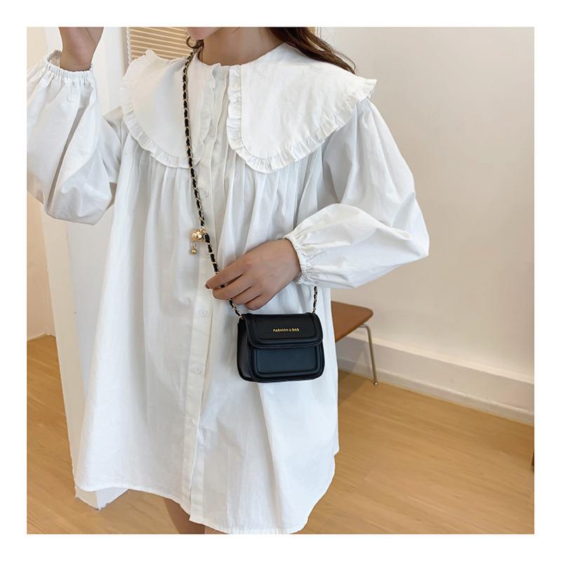 Mini Faux Leather Chain Shoulder Bag for Women, Small Square Phone Crossbody Purse, Compact Fashion Handbag
