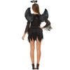 S-XL Zombie Dark Angel Uniform, European and American Ladies Halloween Costume Play Evil Angel Dress Ghost Bride