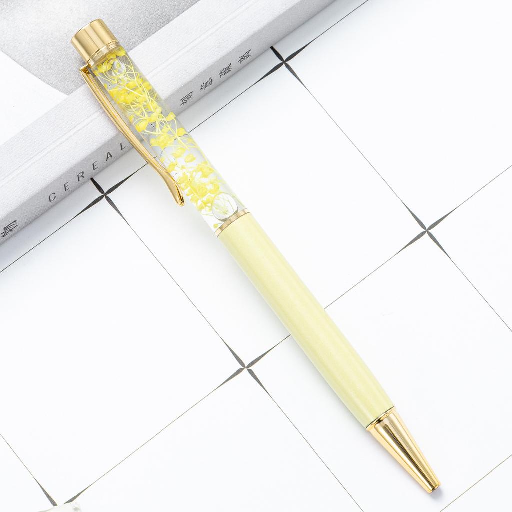 1 Pcs Flower Ballpoint Pen Metal Office School Stationery Gift Cute Clip Pens Pencils Writing Supplies