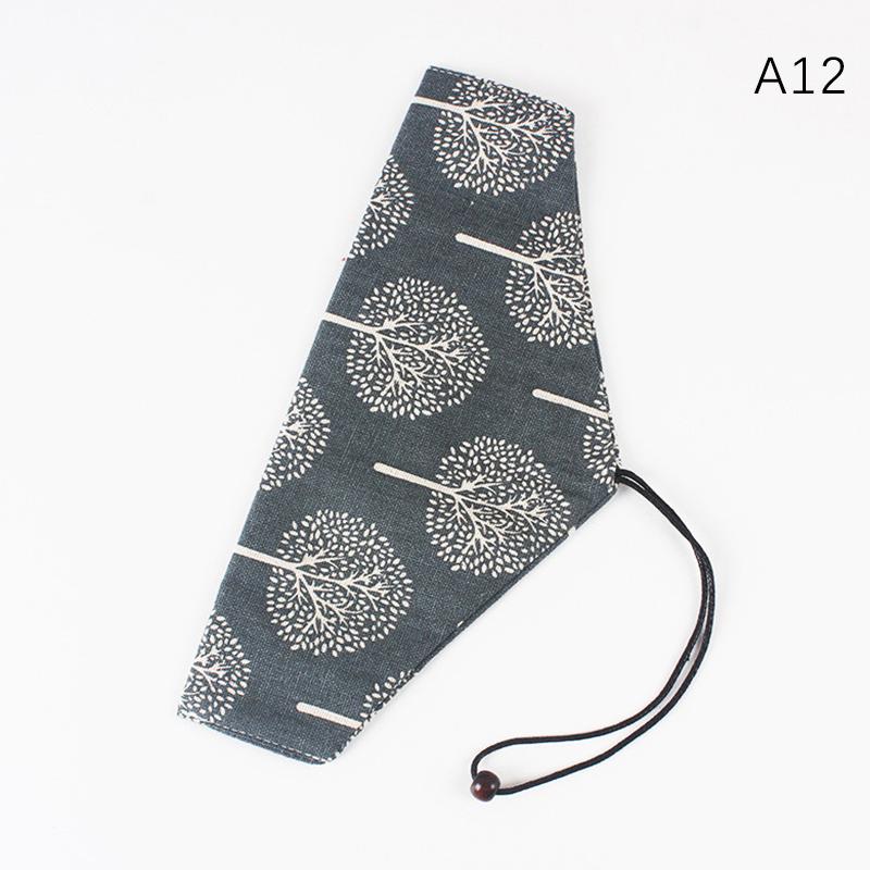 Portable Tableware Bag Japanese Printing Reusable Drink Straw Chopstick Cutlery Pouch Drawstring Bag Cutlery Bag For Spoon Fork