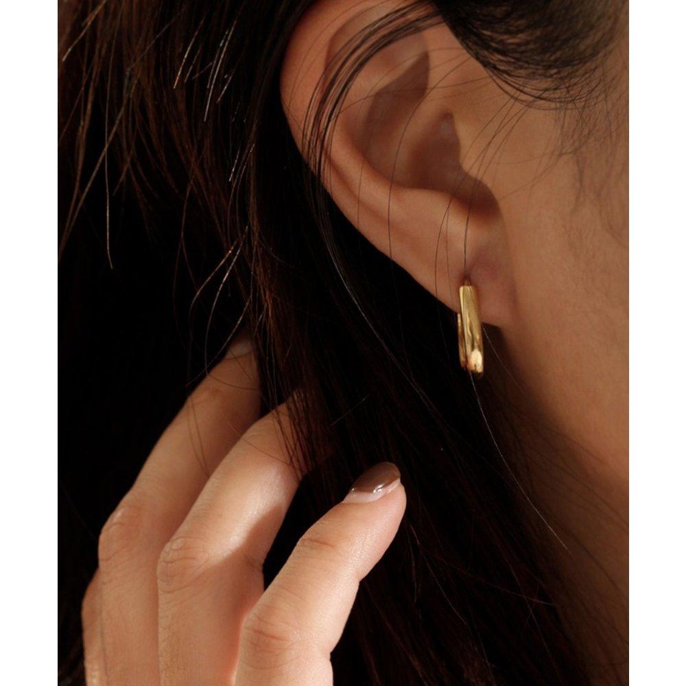 J-Nui Basic Round Earrings 14K Gold Plated